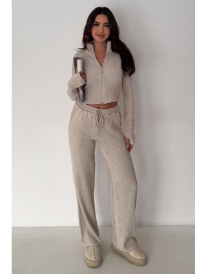 Noa Noa Kadın Fermuarlı Ribanalı Takım – Black Motion