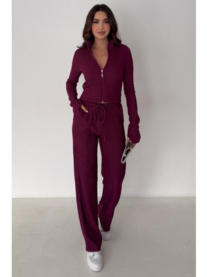 Noa Noa Kadın Fermuarlı Ribanalı Takım – Black Motion