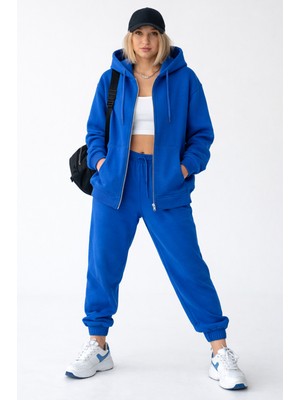 Noa Noa Kadın Kapüşonlu Fermuarlı Sweatshirt – Sand Ease