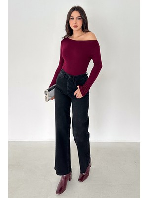 Noa Noa Kadın Yüksek Bel Düz Paça Jean – Blue Line