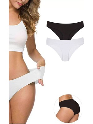 Moda Şahsenem 2 Adet Kadın Dikişsiz Lazer Kesim Esnek Iz Yapmayan Külot S1