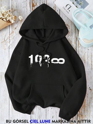 Nevermind Unisex 10 Kasım 193? Baskılı Oversize Baskılı Kapşonlu Sweatshirt 3 Iplik