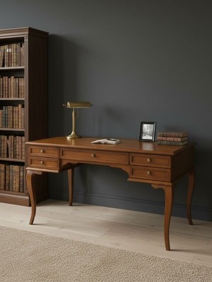 Gazzini Furniture Winchester Rustik Still Çekmeceli Ahşap Çalışma Masası 75X160