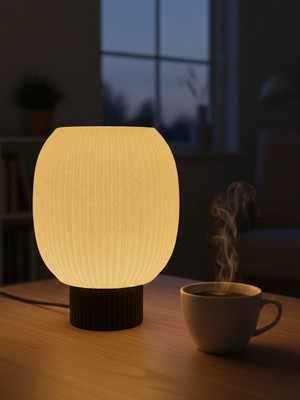 Designobee Styline -Modern Abajur ve Masa Lambası – Ambiyans Lambası, Dekoratif LED Abajur, E14 Duy