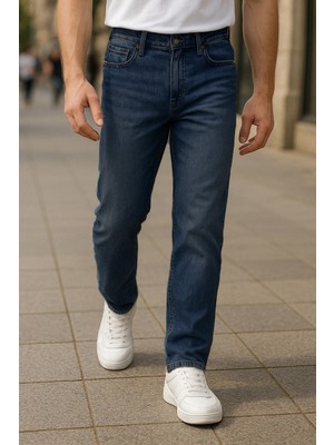 Cedy Denım Erkek Yüksel Bel Bol Kesim Boru Paça Kot Pantolon Reguler Fit Jean C336