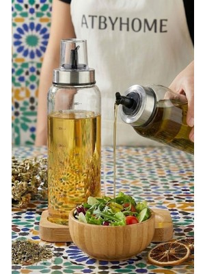 Bambum Damla 3 Parça Cam Yağdanlık Yağlık - Sirkelik Seti 500 ml Şık Tasarım ile Mutfak Aksesuarı