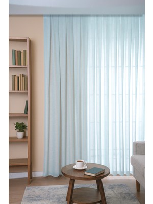 Quba Deco Premium Natural Keten Dokulu Soft Dökümlü Pileli Tül Perde Salon Oturma Odası Yatak Odası Çocuk Odas