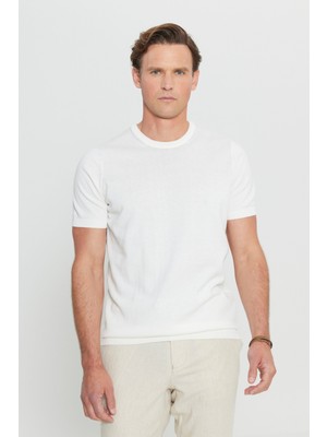 Altınyıldız Classics %100 Pamuk Standart Fit Normal Kesim Bisiklet Yaka Triko Tişört