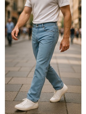 Cedy Denım Erkek Yüksel Bel Bol Kesim Boru Paça Kot Pantolon Reguler Fit Jean C336