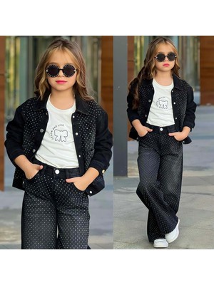 Gültekin Bebe Taşlı Kotlu Takım 5-14 YAŞ-251481100 - Siyah