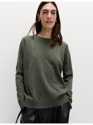 Marks & Spencer Işıltılı Bisiklet Yaka Kazak