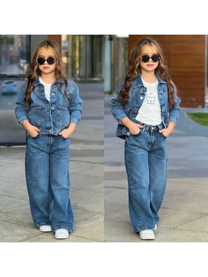Gültekin Bebe Taşlı Kotlu Takım 5-14 YAŞ-251481100 - Mavi