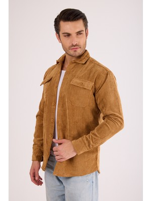 Erkek Regular Fit Fitilli Kalın Kadife Oduncu Gömlek