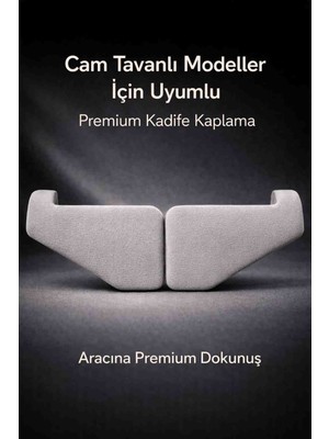 Voltrex Design Rifter-Berlingo-Proace-Doblo-Opel Cam Tavanlı Ara Bölme Demiri Kapakları 2 Adet Premium