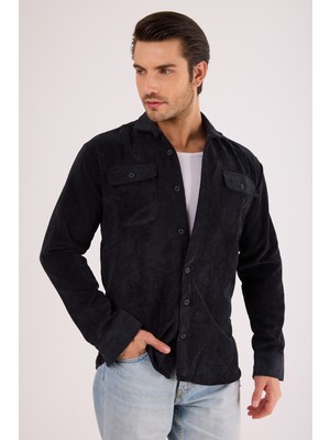 Erkek Regular Fit Fitilli Kalın Kadife Oduncu Gömlek