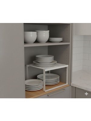 FORMVİA Tezgah  Üstü  Raf  Mutfak  Rafı Dolap Içi Düzenleyici  Raf