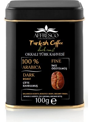 Affresco Okkalı Türk Kahvesi 100 gr / Teneke Kutu