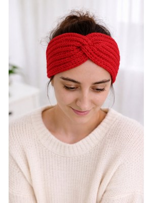 NurEra Design Örgü Kışlık Saç Bandanası