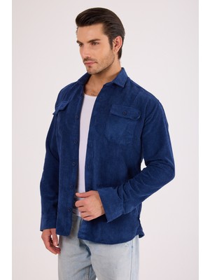 Erkek Regular Fit Fitilli Kalın Kadife Oduncu Gömlek