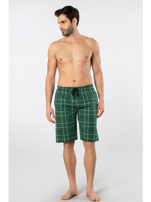 Cacharel Erkek Dokuma Bermuda Tek Alt 2241/YEŞIL 1