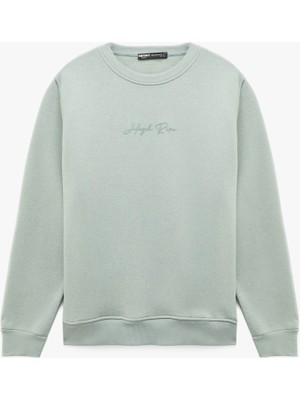 Koton Regular Fit Uzun Kollu Şardonlu Bisiklet Yaka Basic Baskılı Sweatshirt