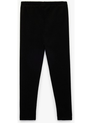 Koton Regular Fit Beli Lastikli Basic Pamuklu Tayt