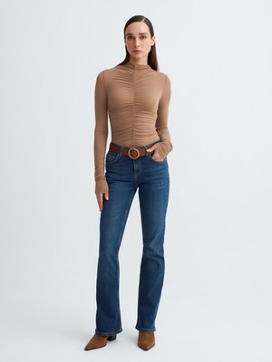 Dilvin 72277 Düşük Bel Likralı Jean-Mavi