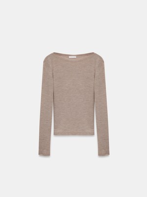 Dilvin 32482 %100 Yün Kayık Yaka Top-Vizon M.