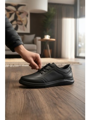 Enoch Hakiki Deri Klasik  Erkek Sneaker Ortopedik Taban