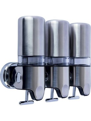 Bocchı Boccni - Sıvı Sabunluk Üçlü 450 ml X3 Mat Paslanmaz Çelik - 3052-0003