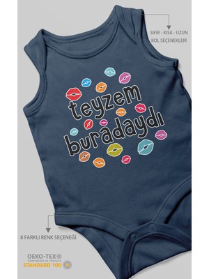 Morivo Kids Teyzem Buradaydı Baskılı Bebek Zıbını – Çıtçıtlı Body | %100 Pamuk Sıfır Kol
