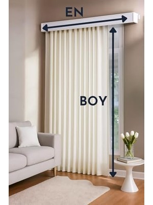 Fabric Saten Ekru Güneşlik Yüksek Kaliteli 200 x 200