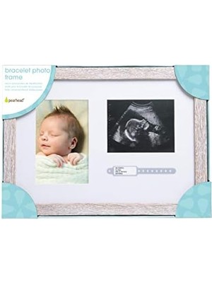 Bileklik Kimlik Fotoğraf ve Sonogram Çerçevesi, Bebek Ultrasonik Fotoğraf Çerçevesi, Rustik
