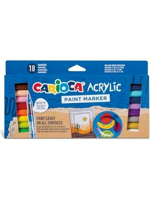 Akrilik Paint Marker Su Bazli Fırça Uçlu 18'li