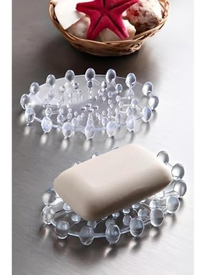 Şeffaf Kristal Tasarımlı Sabunluk, Banyo Için Modern Sabun Tutucu, Dayanıklı Plastik