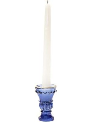 Saks Mavisi Kristal Şamdan Mumluk (Tekli)