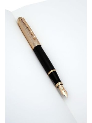 Piguet Genève – Lüks ve Ergonomik Dolma & Tükenmez Kalem – Serisi – Alman M Uç, Altın Kaplama, Mavi Mürekkep – Evrensel Kartuş ve Dönüştürücü, Premium Hediye Kutulu (Dolma Kalem, L’doré)