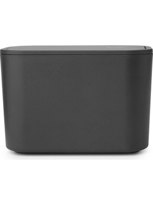 - Mindset Banyo Atık Kutusu - Küçük Atıklar Için Ideal - Çıkarılabilir Salıncak Kapağı - Temizlemesi Kolay - Çizilmez - Korozyona Dayanıklı - Koyu Gri - 8,5 x 15 x 9,8 cm