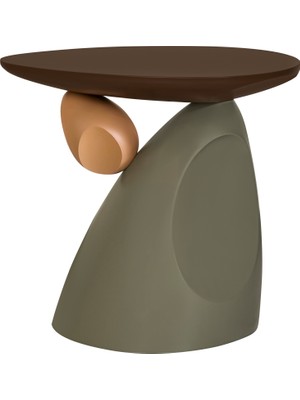 Valda Modern Tasarım Oval Yan Sehpa – Dekoratif Ayaklı Sehpa