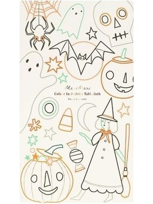 - Halloween Colour In Activity Tablecloth - Bayramı Aktivite Masa Örtüsü