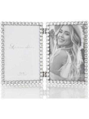 4x6 Gümüş Metal Işıltılı Çift Çerçeve - Şeffaf Parlaklık