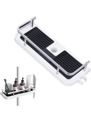 ‎monte Lua Banyo Rafı, Duş Başlığı Tutucusu, Dayanıklı Şampuan ve Sabunluk Rafı, Banyo Düzenleyici, Duş Rayı Için Gümüş, Organizer, Çok Amaçlı