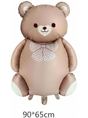 Retro Büyük Karamel Ayı Folyo Balon 65,5-90 cm