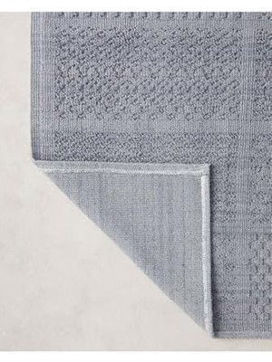 Launis Pamuklu Bukle Kilim Gri