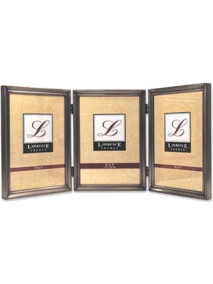 Frames Antik Kalay 5 x 7 Açılabilir Triple Fotoğraf Çerçevesi – Boncuk Sınır Tasarım