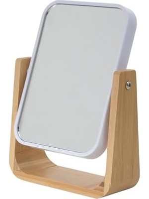 Bambu Büyüteçli Ayna Beyaz 16X5.8X21.8