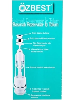 Öz Rezervuar Basmalı Iç Takım Klozet Sifon Iç Takımı