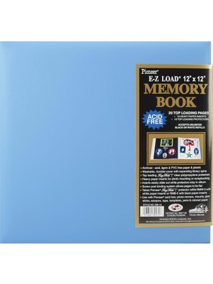 Pastel Leatherette Post Bound Album 12"X12"-BABY Blue