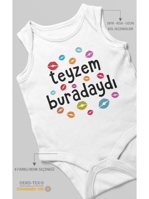 Morivo Kids Teyzem Buradaydı Baskılı Bebek Zıbını – Çıtçıtlı Body | %100 Pamuk Sıfır Kol