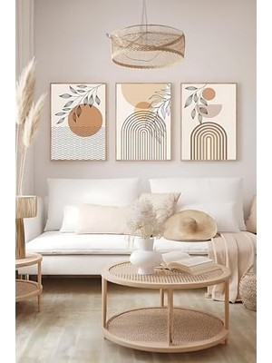 3 Parça Çerçeve Görünümlü Mdf Tablo Seti - ARTSYCLLCT6-3348